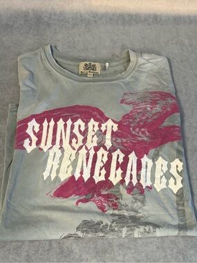 Juicy Couture Sunset Renegades Graphic Tee XXL Double Print Effect Shirt